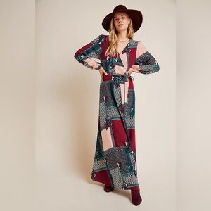 Anthropologie Porridge Virginia Wrap Maxi Dress